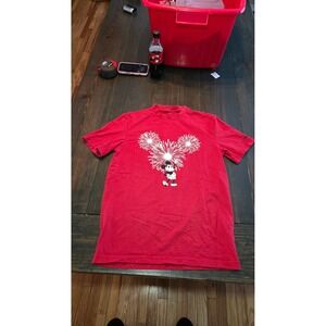 American‎ Eagle Disney Mickey Mouse Fireworks Red Graphic T-Shirt Womens XS